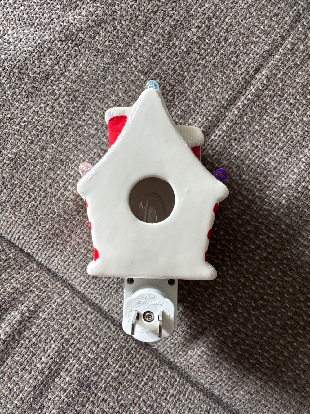 Holiday Gingerbread House Night Light - Red - Picture 4 of 5